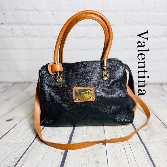 Valentina Handbags - Valentina Italia Black & Tan Handbag